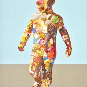 Sweet Child,
paper collage, acrylic on wood,
60x40 cm